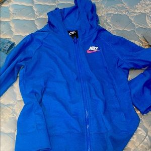 Blue Nikes zip up jacket